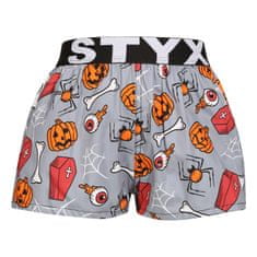 Styx Dětské trenky art sportovní guma Halloween rakve (BJ1752) - velikost 9-11 let