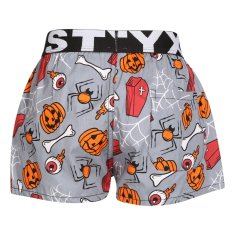 Styx Dětské trenky art sportovní guma Halloween rakve (BJ1752) - velikost 9-11 let