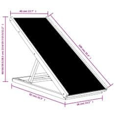 Petromila Rampa pro psy šedá 100 x 40 cm masivní jedlové dřevo