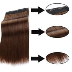 GIRLSHOW Clip in vlasy - 60 cm dlouhý pás vlasů - odstín 613
