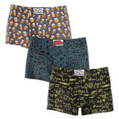 Styx 3PACK pánské boxerky art klasická guma vícebarevné (3Q12672) - velikost XXL