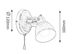 Rabalux Bodové nástěnné svítidlo 5962 Bodové svítidlo VIVIENNE E14/15W