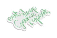 ASIR GROUP ASIR Dekorativní LED osvětlení EAT SLEEP GAME REPEAT zelená