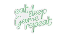 ASIR GROUP ASIR Dekorativní LED osvětlení EAT SLEEP GAME REPEAT zelená