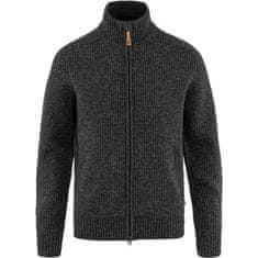 Fjällräven Övik Zip Cardigan Knit M, tmavě šedá, s