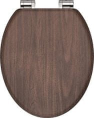 Eisl WC sedátko se zpomalovacím mechanismem SOFT-CLOSE DARK WOOD MDF 