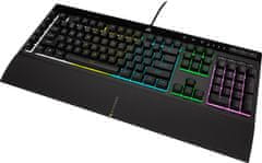 Corsair K55 RGB PRO/Drátová USB/US layout/Černá