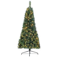 Poloviční umělý vánoční stromek 80LED 120cm, 140 větví