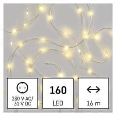 Emos LED vánoční Nanos řetěz s časovačem 16 m teplá bílá