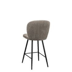 Veneti Čalouněná barová židle MOREEN - černá / tmavá šedá
