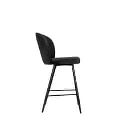 Veneti Čalouněná barová židle MOREEN - černá
