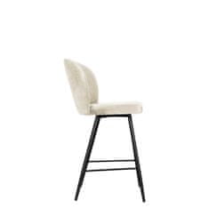 Veneti Čalouněná barová židle MOREEN - černá / béžová