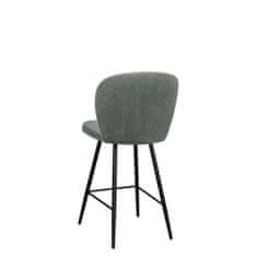 Veneti Čalouněná barová židle MOREEN - černá / platinová