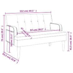 Vidaxl Lavice s opěradlem hnědá 112 x 65,5 x 75 cm umělá kůže