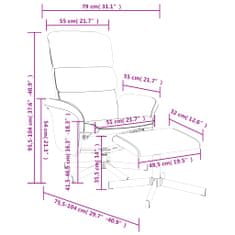 Vidaxl Polohovací křeslo s podnožkou tmavě šedé textil