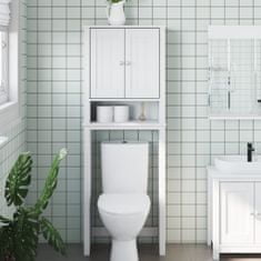 Vidaxl Úložná skříňka nad toaletu BERG bílá 60 x 27 x 164,5 cm dřevo
