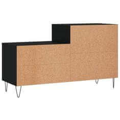 Greatstore Botník černý 102x36x60 cm kompozitní dřevo