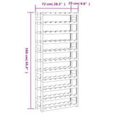 Vidaxl Stojan na víno na 77 lahví hnědý masivní borové dřevo