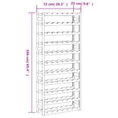 Petromila Stojan na víno na 77 lahví černý masivní borové dřevo