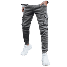 Dstreet Pánské zateplené bojové kalhoty SIMM šedé ux4050 M