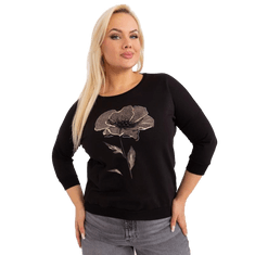 RELEVANCE Dámská halenka s kulatým výstřihem plus size RIVA černá RV-BZ-9138.85_403942 Univerzální