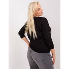 RELEVANCE Dámská halenka s kulatým výstřihem plus size RIVA černá RV-BZ-9138.85_403942 Univerzální