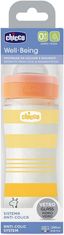 Chicco Láhev kojenecká sklo Well-being silikon 240 ml uni