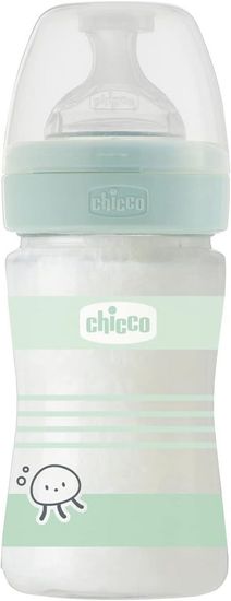 Chicco Láhev kojenecká sklo Well-being silikon 150 ml uni