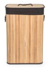 G21 Koš na prádlo 72 l, bambusový s hnědým košem