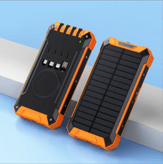 BOT Solární powerbanka SP5 1 panel 30000mAh s kabely, oranžová