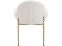 Danish Style Jidelní židle Iwama Dining (SET 2 ks), textil, bílá