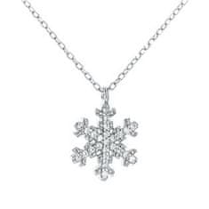 NUBIS Stříbrný náhrdelník sněhová vločka