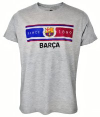 FotbalFans Tričko FC Barcelona, šedé, bavlna | XL