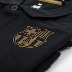 FotbalFans Polo tričko FC Barcelona, černé, bavlna | M