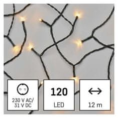 Emos LED vánoční řetěz Steny s časovačem 12 m vintage