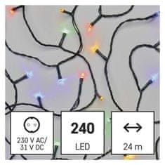 Emos LED vánoční řetěz Steny s časovačem 24 m barevný