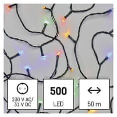 Emos LED vánoční řetěz Steny s časovačem 50 m barevný