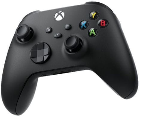 bezdrôtový herný ovládač Microsoft Xbox Series Bezdrôtový ovládač Carbon Black (QAT-00009) vibrácie hybridný smerový ovládač D-pad inovácia čierna farba prevedení textúrované rukoväte mapovanie tlačidla