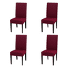 Univerzální Potahy na židle, Elastický Potah na židle, Potah na židli (4ks) | CHAIRGLAM bordó