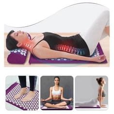 SOLFIT® Masážní podložka, Akupresurní podložka s polštářem | ACUMAT Černá