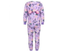 sarcia.eu Peppa Pig Fialové fleecové jednodílné pyžamo, dětské onesie s kapucí, OEKO-TEX 3-4 let 98-104 cm