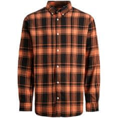 Jack&Jones Pánská košile JORCOZY Wide Fit 12246648 Ginger (Velikost S)