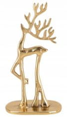 Koopman Vánoční figurka sob zlatý hliník 20 cm
