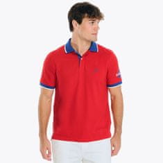 Nautica Pánské polo tričko Sustainably crafted classic červené S