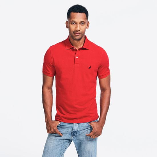 Nautica NAUTICA pánské polo tričko Classic fit červené