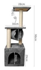 Purlov Šedý kočičí strom 90 cm