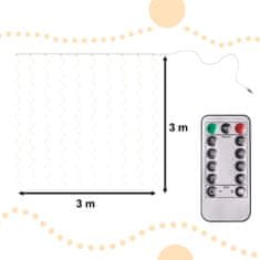 Aga LED Světelný závěs 3x3m 300 LED Teplá bílá