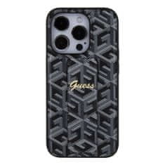 Guess  PU Grip Stand G Cube Zadní Kryt pro iPhone 15 Pro Max Black