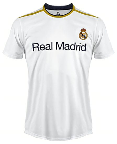 FotbalFans Dětské sportovní tričko Real Madrid FC, bílé