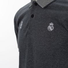 FotbalFans Polo tričko Real Madrid FC, šedá, bavlna | XL